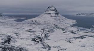 The iconic Kirkjufel mountain in Snaefellnes peninsula