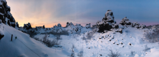 Winter wonderland in Dimmuborgir north Iceland