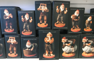 Yule Lads at a gas station
